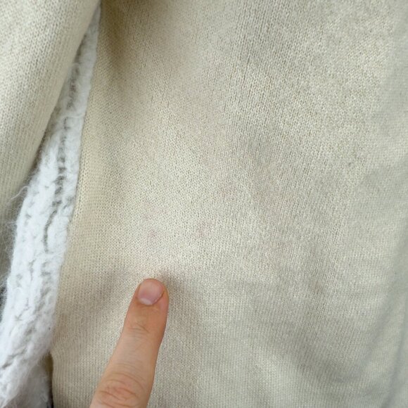 PHILLIP LIM Textured Designer Knitted Wool White Cream Turtleneck Sweater sz S - Picture 12 of 12